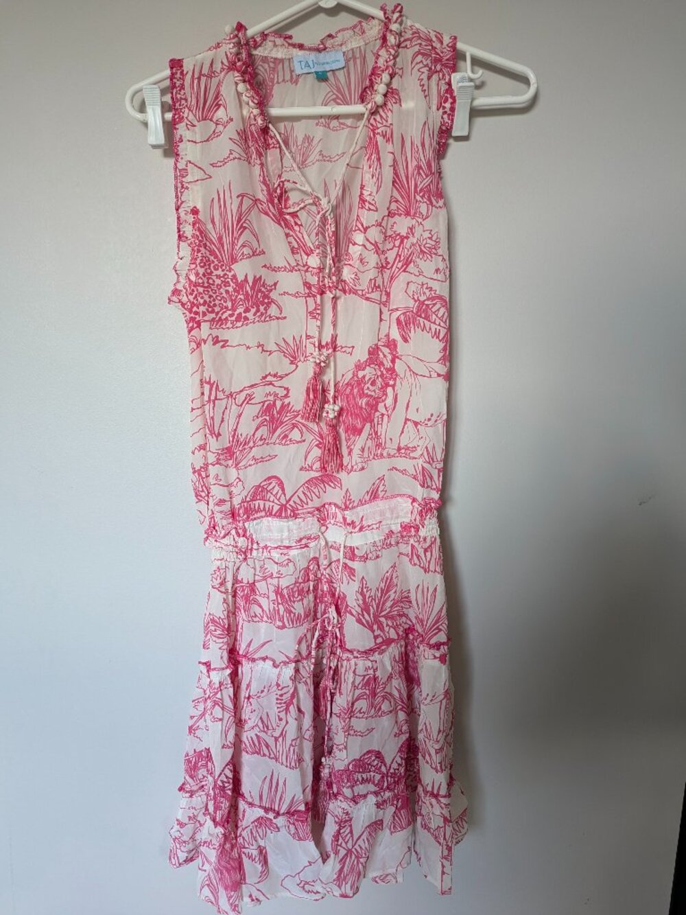 Taj by Sabrina Crippa sleeveless tiered mini dress